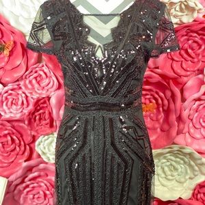 Black Flapper Girl Dress